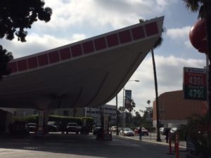 Googie architecture was primarily featured in service buildings, such as gas stations, car washes, coffee shops and bowling alleys. Perhaps that's part of the reason critics didn't take it seriously. 