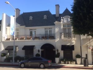 Traditional building in Beverly Hills that incorporates European-style elements. 